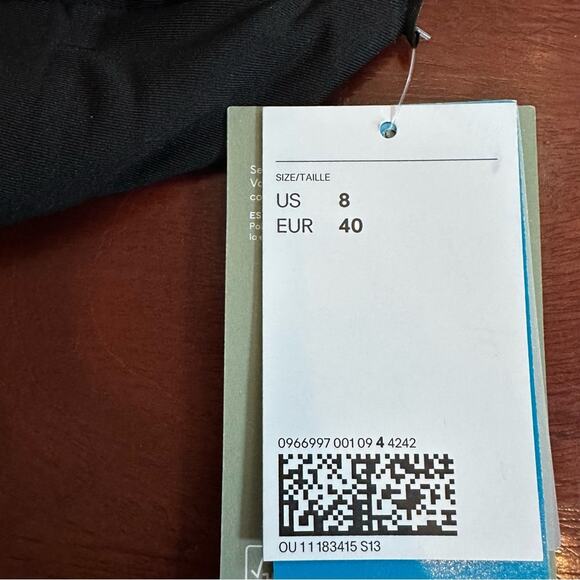 H&M Bikini Top Black Scalloped lace up Scallop Swim Swimsuit Summer NWT Size 8 - Picture 6 of 11